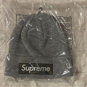 Supreme Gray Camo Logo Beanie